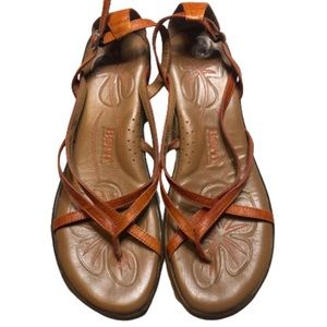 Born Orange Leather Comfort Sandals 11